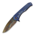 Medford Praetorian Slim Flipper, S35VN Vulcan DP, Blue, Flm Hw