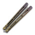 Balisong Medford Viceroy S45VN Tumbled Dagger, Bronze/Violet Fade