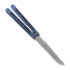 Medford Viceroy balisong, S45VN Tumbled Drop Point, Blue