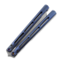 Medford Viceroy balisong, S45VN Tumbled Drop Point, Blue
