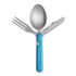 Mercury Rover Camping Cutlery, blu