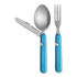 Mercury Rover Camping Cutlery, blu