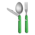 Mercury Rover Camping Cutlery, verde