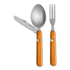Mercury Rover Camping Cutlery, orange