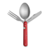 Mercury Rover Camping Cutlery, rosso