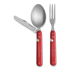 Mercury Rover Camping Cutlery, rosso