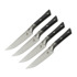 Microtech - 4,5" Steak Knife Set Bolstered - Stonewash - Black G10