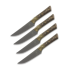 Microtech 4 Piece Steak knife Signature Series Livewire Carbon DLC kitchen knife set 3600B-1SETDLCLWCFS