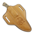 Nuga Microtech Akris Stonewashed, Dark Earth G-10, natural brown leather sheath 95-10DE-4