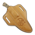 Nuga Microtech Akris Stonewashed, Dark Earth G-10, natural brown leather sheath 95-10DE-4
