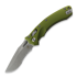 Microtech Amphibian Apocalyptic Partial Serrated, Fluted OD Green 137RL-11APFLOD