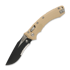 Microtech Amphibian Black Tan 折り畳みナイフ, 鋸歯状 137RL-2FLGTTA