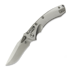 Microtech - Amphibian Mini Ram-Lok Stonewash Fluted Titanium, purple accent