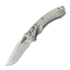 Microtech - Amphibian Mini Ram-Lok Stonewash Slab Titanium, blue accent