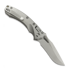 Microtech Amphibian Mini Ram-Lok Stonewash Slab Titanium 접이식 나이프, bronze accent 137MRL-10MS1