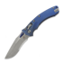Microtech - Amphibian Ram-Lok Apocalyptic Blue Slab Titanium, blue accents, combo edge