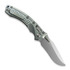 Microtech Amphibian Ram-Lok sulankstomas peilis, Ice Blue Ano Frag, Stonewash 137RL-10FRMS6