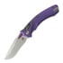 Microtech Amphibian Ram-Lok sulankstomas peilis, Purple Haze Ano Slab Side, Stonewash 137RL-10MS5