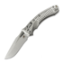 Microtech Amphibian Ram-Lok Stonewash Frag Titanium sulankstomas peilis, bronze accents 137RL-10FRMS1