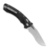 Microtech Amphibian Stonewash Partial Serrated, Fluted G10 Black 137RL-11FLGTBK