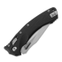 Microtech Amphibian Stonewash Partial Serrated, Fluted G10 Black 137RL-11FLGTBK