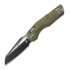 Microtech MSI Black sulankstomas peilis, Standard, Fluted G-10 od green 210-1FLGTOD