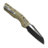 Microtech MSI Black 折り畳みナイフ, Standard, Fluted G-10 tan 210-1FLGTTA
