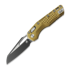 Microtech MSI Black 折り畳みナイフ, Standard, Red Tan Aluminum 210-1FRTA