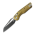 Coltello pieghevole Microtech MSI Black, Standard, Red Tan Aluminum 210-1FRTA