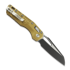 Microtech MSI Black 折り畳みナイフ, Standard, Red Tan Aluminum 210-1FRTA