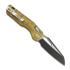 Coltello pieghevole Microtech MSI Black, Standard, Red Tan Aluminum 210-1FRTA