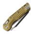 Coltello pieghevole Microtech MSI Black, Standard, Red Tan Aluminum 210-1FRTA