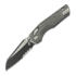 Microtech - MSI Mini Black Frag Aluminum Natural Clear, 톱니 모양 칼날