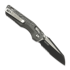 Microtech MSI Mini Black Frag Aluminum Natural Clear 접이식 나이프, 톱니 모양 칼날 210M-2FRNC