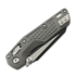 Microtech MSI Mini Black Frag Aluminum Natural Clear 접이식 나이프, 톱니 모양 칼날 210M-2FRNC