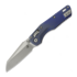 Microtech - MSI Mini Ram-Lok Apocalyptic Antique Blue Fluted Titanium, blue accent