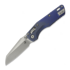 Microtech MSI Mini Ram-Lok Apocalyptic Antique Blue Fluted Titanium 접이식 나이프, blue accent 210M-10APFLMS2