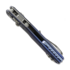 Microtech MSI Mini Ram-Lok Apocalyptic Antique Blue Fluted Titanium 접이식 나이프, blue accent 210M-10APFLMS2