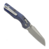 Microtech MSI Mini Ram-Lok Apocalyptic Antique Blue Slab Titanium 접이식 나이프, blue accent 210M-10APMS2