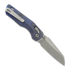 Microtech MSI Mini Ram-Lok Apocalyptic Antique Blue Slab Titanium 접이식 나이프, blue accent 210M-10APMS2