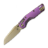 Microtech - MSI Mini Ram-Lok Bronzed Stonewash Royal Purple Fluted Titanium, bronze accent