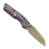 Microtech MSI Mini Ram-Lok Bronzed Stonewash Royal Purple Frag Titanium 접이식 나이프, bronze accent 210M-13FRMS5
