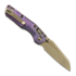 Microtech MSI Mini Ram-Lok Bronzed Stonewash Royal Purple Frag Titanium 접이식 나이프, bronze accent 210M-13FRMS5