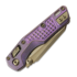 Microtech MSI Mini Ram-Lok Bronzed Stonewash Royal Purple Frag Titanium 접이식 나이프, bronze accent 210M-13FRMS5