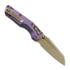 Microtech MSI Mini Ram-Lok Bronzed Stonewash Royal Purple Slab Titanium 접이식 나이프, bronze accent 210M-13MS5