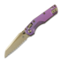 Microtech MSI Mini Royal Purle Fluted Titanium 접이식 나이프, fully serrated 210M-15FLMS5