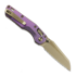 Microtech MSI Mini Royal Purle Fluted Titanium 접이식 나이프, fully serrated 210M-15FLMS5