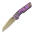 Microtech MSI Mini Royal Purle Frag Titanium 접이식 나이프, fully serrated 210M-15FRMS5