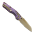 Microtech MSI Mini Royal Purle Slab Titanium 접이식 나이프, 톱니 모양 칼날 210M-14MS5