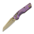 Microtech MSI Mini Royal Purle Slab Titanium 접이식 나이프, fully serrated 210M-15MS5